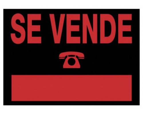 CARTEL "SE VENDE" 500X350 MM PVC NEGRO ARCHIVO 2000 6165 NE (Espera 4 dias)